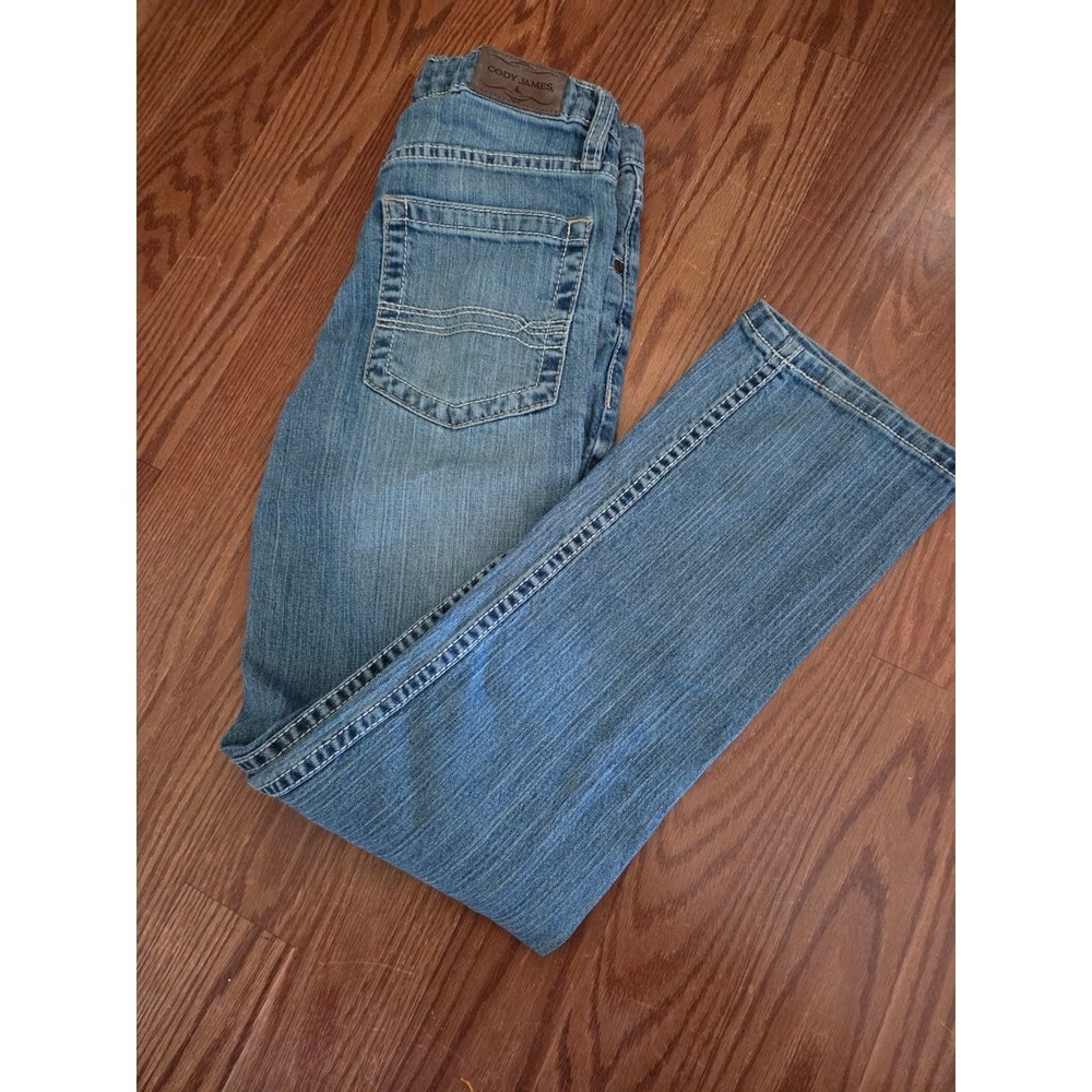 Cody James Boys Blue Denim Jeans Size 16 Medium Wash Adjustable Waist Bootcut
